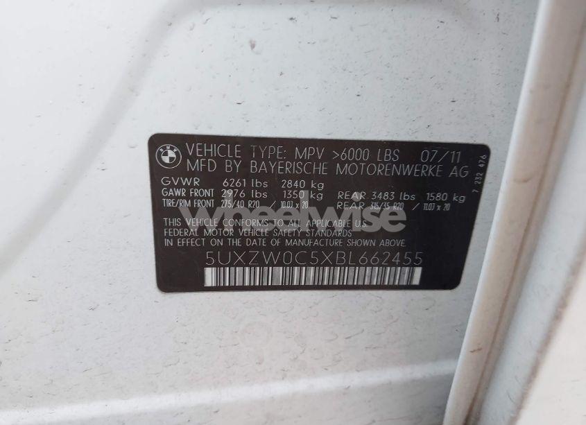 Photo 9 of 2011 Bmw X5 XDRIVE35D (VIN 5UXZW0C5XBL662455)