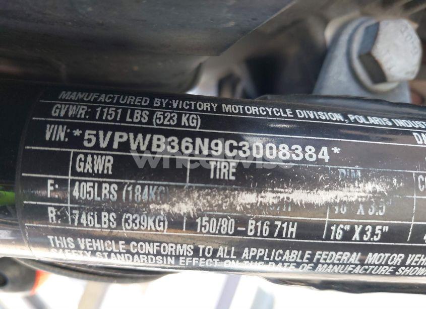 Photo 10 of 2012 Victory Motorcycles HIGH-BALL (VIN 5VPWB36N9C3008384)