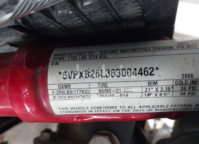 Photo 10 of 2006 Victory Motorcycles VX CALIFORNIA (VIN 5VPXB26L363004462)