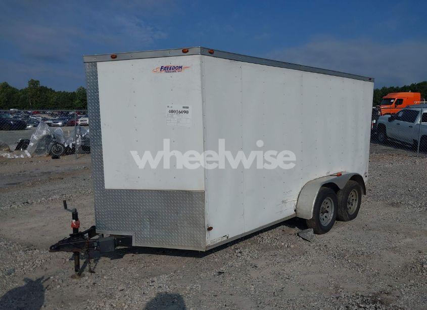 Photo 2 of 2018 Freedom 7x14/ 8FT TALL WHITE FREEDOM TRAILER (VIN 5WKBE1426J1051021)