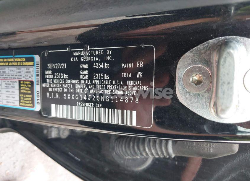 Photo 9 of 2022 Kia K5 LXS (VIN 5XXG14J20NG114878)