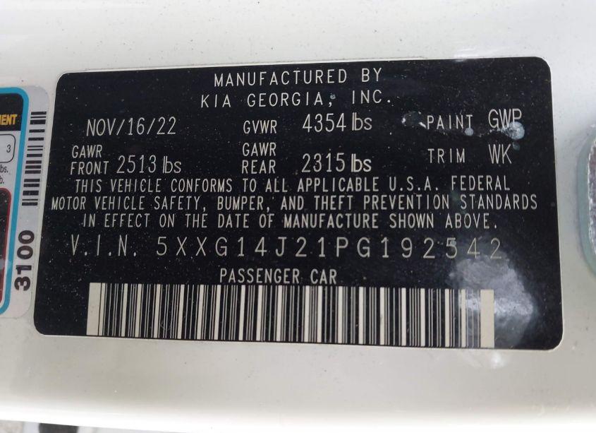 Photo 9 of 2023 Kia K5 LXS (VIN 5XXG14J21PG192542)