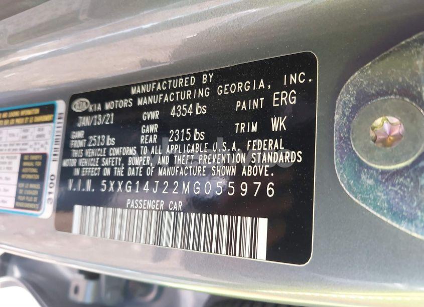 Photo 9 of 2021 Kia K5 LXS (VIN 5XXG14J22MG055976)