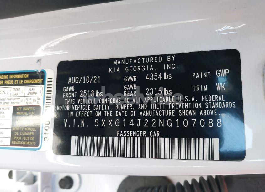 Photo 9 of 2022 Kia K5 LXS (VIN 5XXG14J22NG107088)