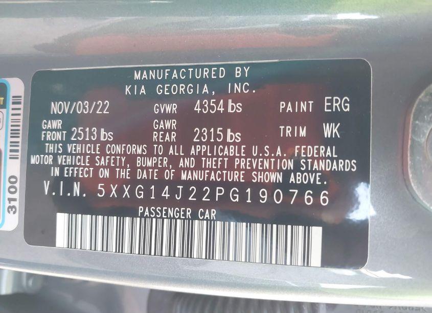 Photo 9 of 2023 Kia K5 LXS (VIN 5XXG14J22PG190766)