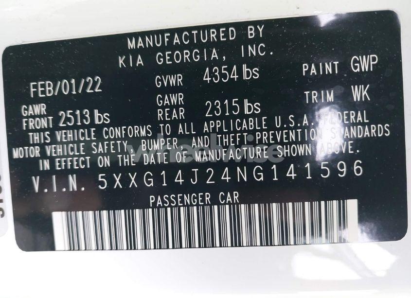 Photo 9 of 2022 Kia K5 LXS (VIN 5XXG14J24NG141596)