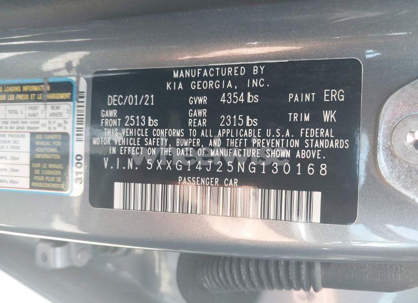 Photo 9 of 2022 Kia K5 LXS (VIN 5XXG14J25NG130168)