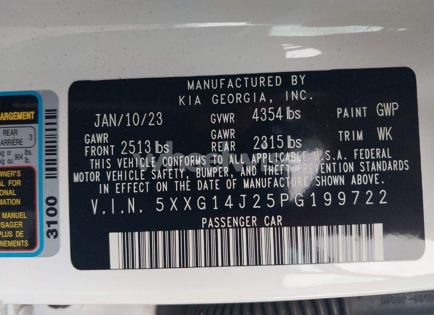 Photo 9 of 2023 Kia K5 LXS (VIN 5XXG14J25PG199722)