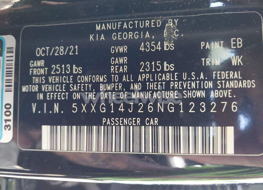Photo 9 of 2022 Kia K5 LXS (VIN 5XXG14J26NG123276)