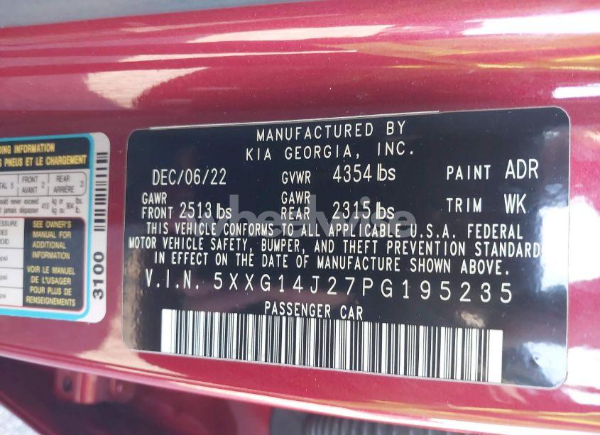 Photo 9 of 2023 Kia K5 LXS (VIN 5XXG14J27PG195235)