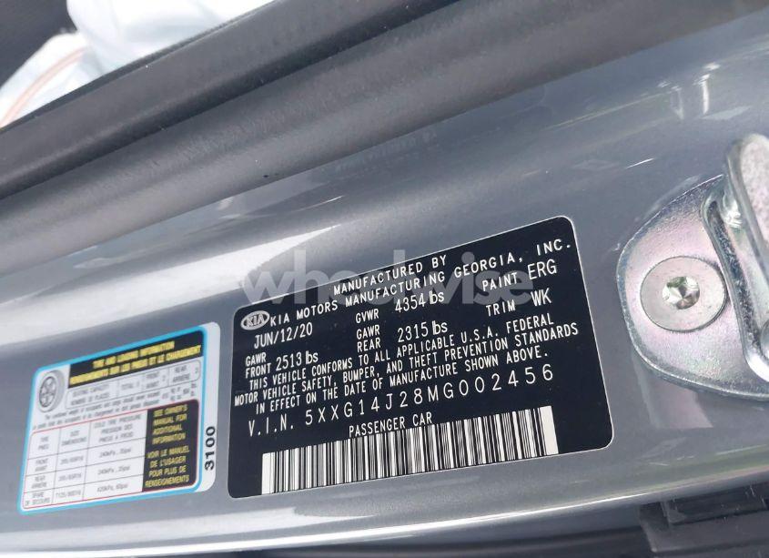 Photo 9 of 2021 Kia K5 LXS (VIN 5XXG14J28MG002456)