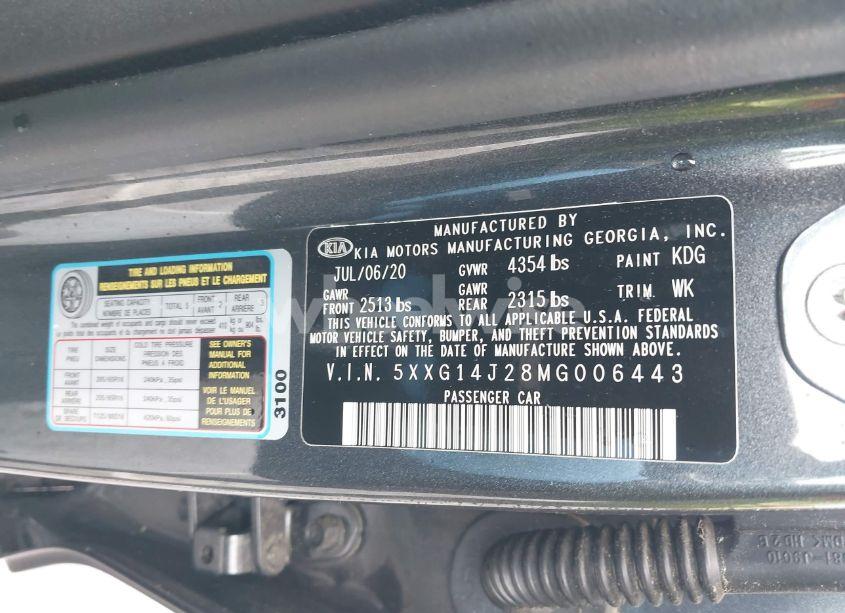 Photo 9 of 2021 Kia K5 LXS (VIN 5XXG14J28MG006443)