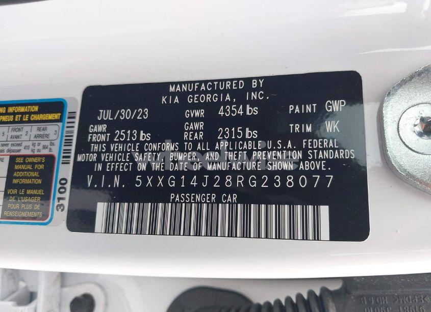 Photo 9 of 2024 Kia K5 LXS (VIN 5XXG14J28RG238077)