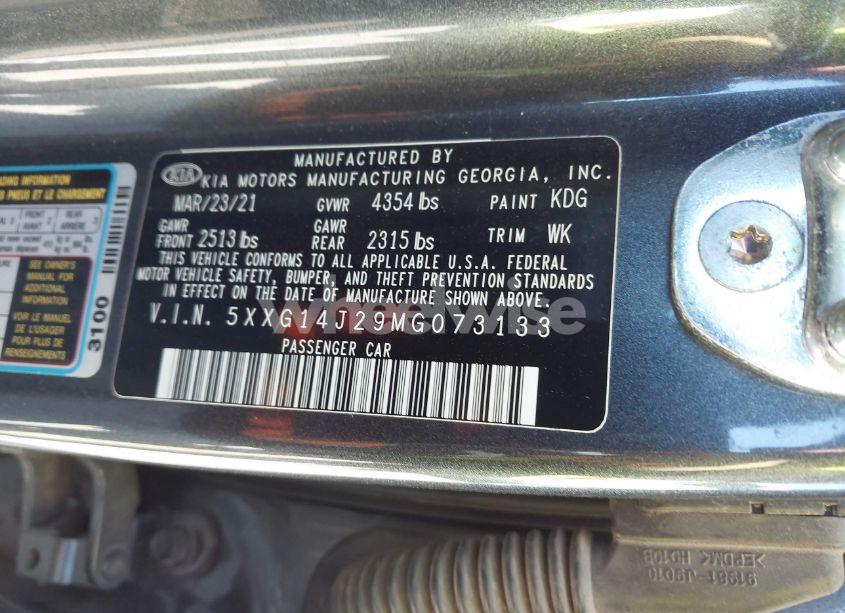 Photo 9 of 2021 Kia K5 LXS (VIN 5XXG14J29MG073133)