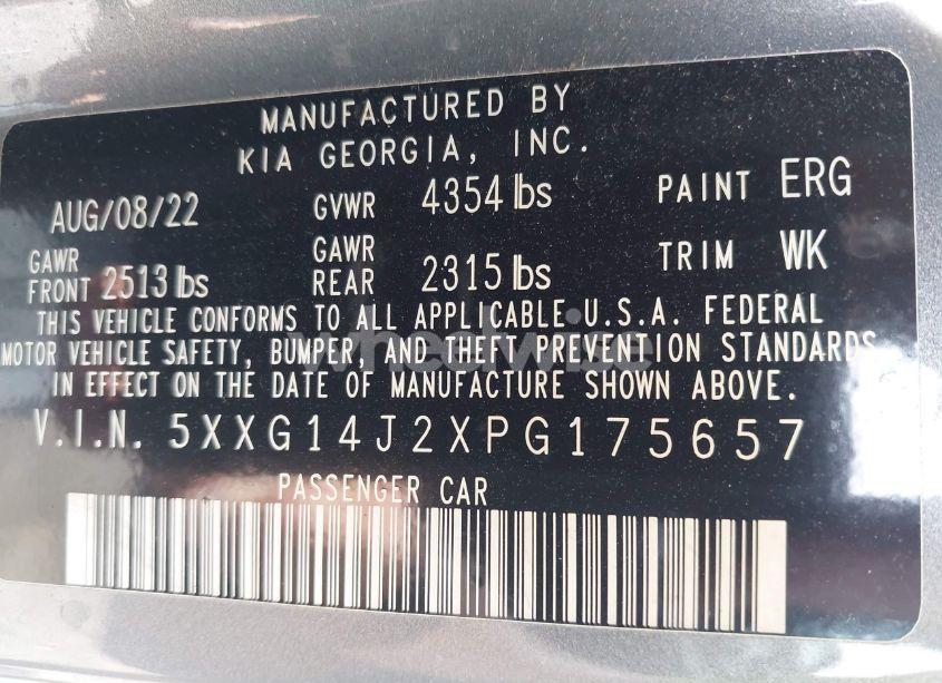 Photo 9 of 2023 Kia K5 LXS (VIN 5XXG14J2XPG175657)