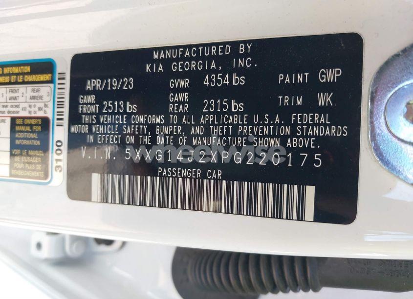 Photo 9 of 2023 Kia K5 LXS (VIN 5XXG14J2XPG220175)