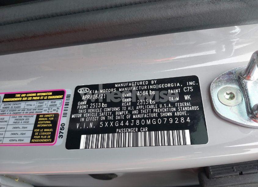 Photo 9 of 2021 Kia K5 GT (VIN 5XXG44J80MG079284)