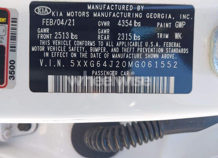 Photo 9 of 2021 Kia K5 GT-LINE (VIN 5XXG64J20MG061552)