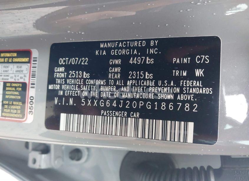Photo 9 of 2023 Kia K5 GT-LINE (VIN 5XXG64J20PG186782)