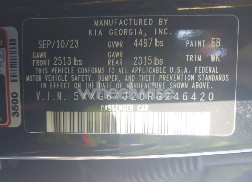 Photo 9 of 2024 Kia K5 GT-LINE (VIN 5XXG64J20RG246420)