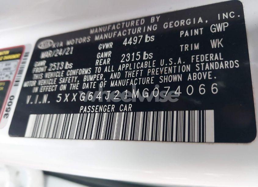 Photo 9 of 2021 Kia K5 GT-LINE (VIN 5XXG64J21MG074066)