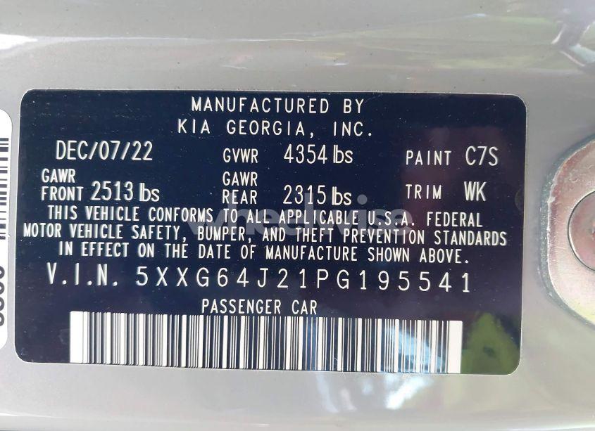 Photo 9 of 2023 Kia K5 GT-LINE (VIN 5XXG64J21PG195541)