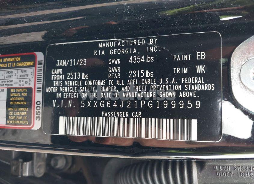 Photo 9 of 2023 Kia K5 GT-LINE (VIN 5XXG64J21PG199959)
