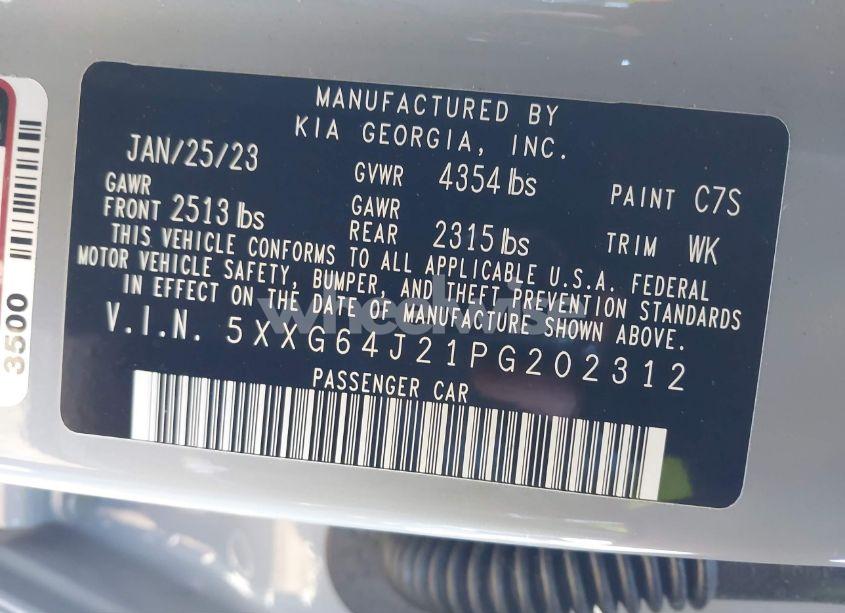 Photo 9 of 2023 Kia K5 GT-LINE (VIN 5XXG64J21PG202312)