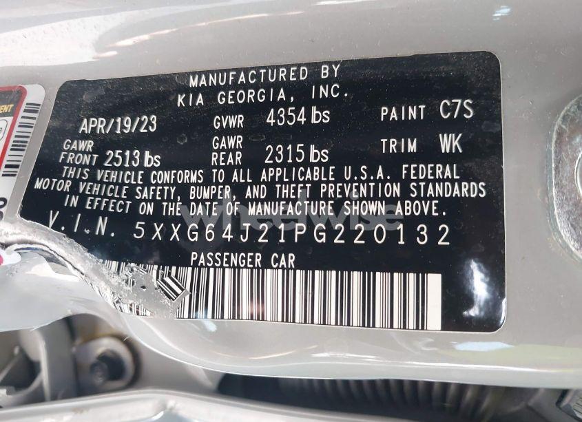 Photo 9 of 2023 Kia K5 GT-LINE (VIN 5XXG64J21PG220132)