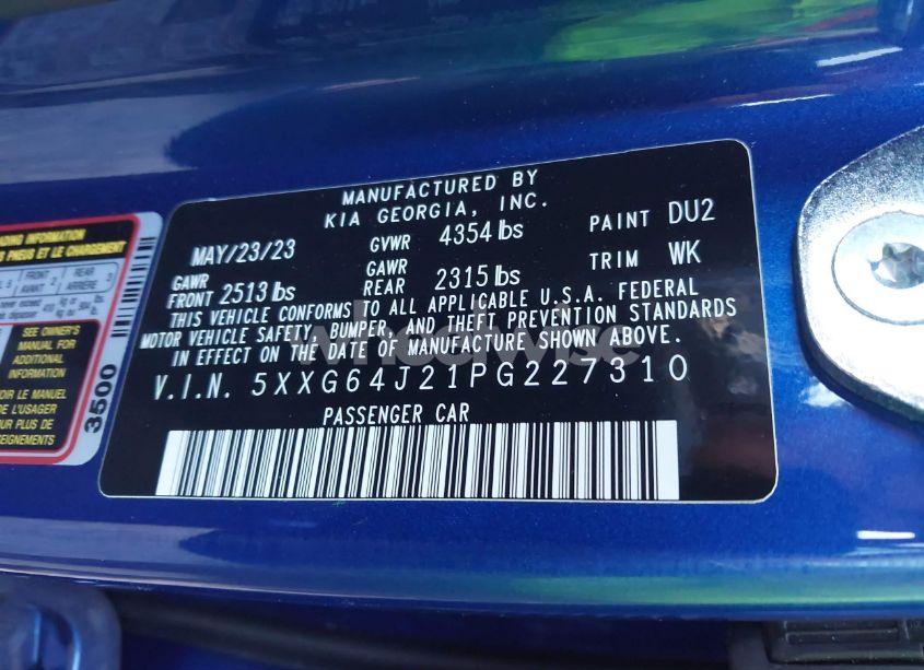 Photo 9 of 2023 Kia K5 GT-LINE (VIN 5XXG64J21PG227310)