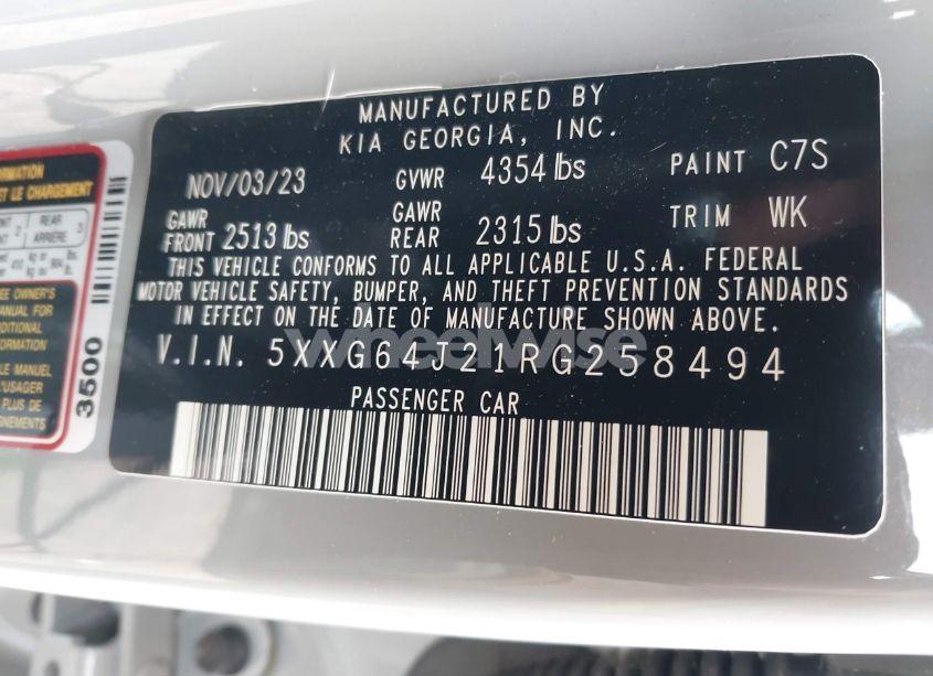 Photo 9 of 2024 Kia K5 GT-LINE (VIN 5XXG64J21RG258494)