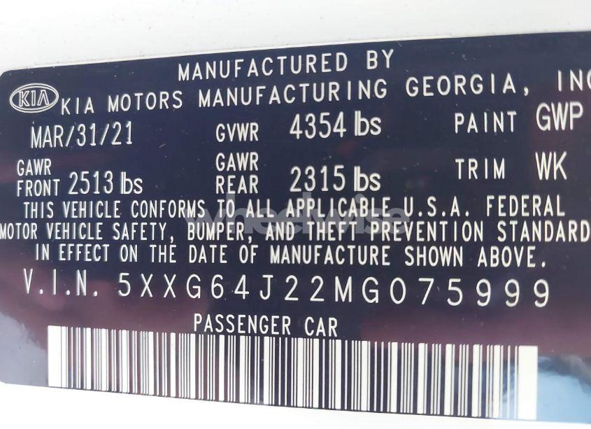 Photo 9 of 2021 Kia K5 GT-LINE (VIN 5XXG64J22MG075999)