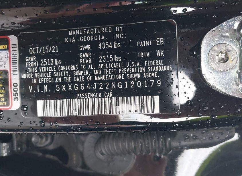 Photo 9 of 2022 Kia K5 GT-LINE (VIN 5XXG64J22NG120179)
