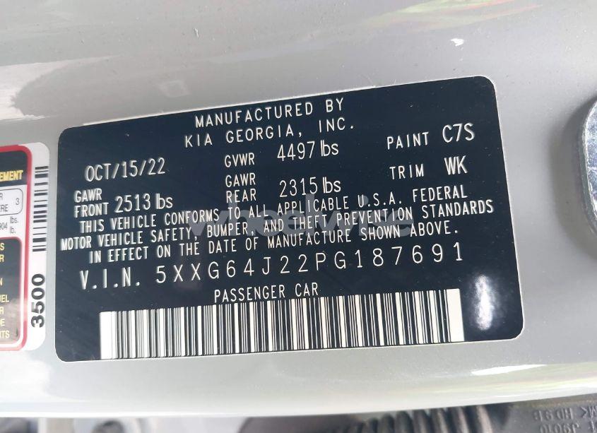 Photo 9 of 2023 Kia K5 GT-LINE (VIN 5XXG64J22PG187691)