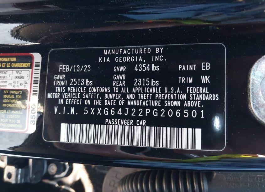 Photo 9 of 2023 Kia K5 GT-LINE (VIN 5XXG64J22PG206501)