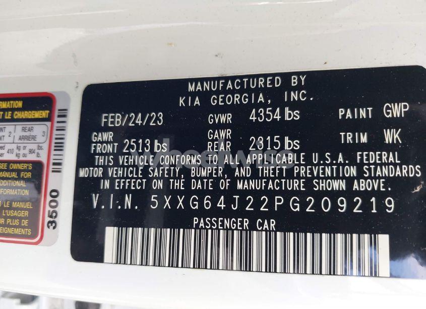 Photo 9 of 2023 Kia K5 GT-LINE (VIN 5XXG64J22PG209219)
