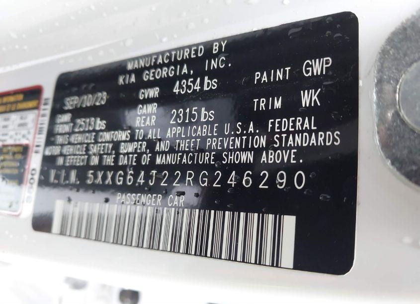 Photo 9 of 2024 Kia K5 GT-LINE (VIN 5XXG64J22RG246290)