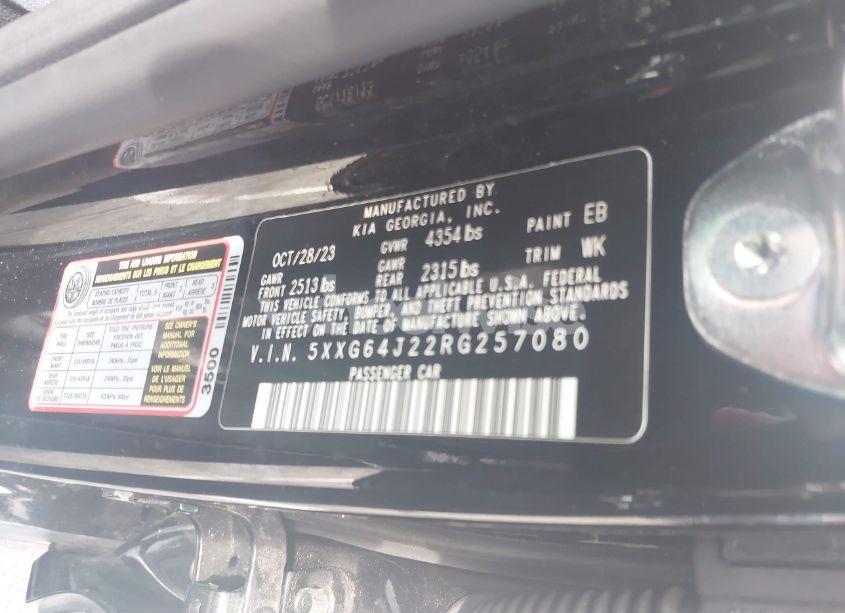 Photo 9 of 2024 Kia K5 GT-LINE (VIN 5XXG64J22RG257080)