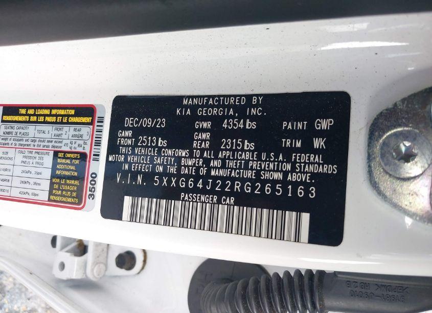 Photo 9 of 2024 Kia K5 GT-LINE (VIN 5XXG64J22RG265163)
