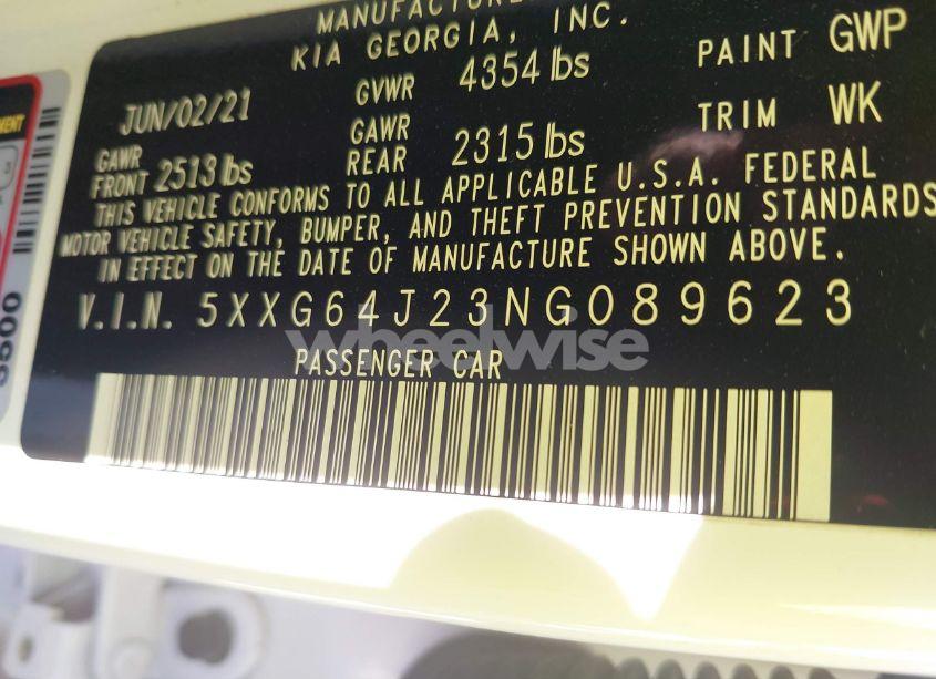 Photo 9 of 2022 Kia K5 GT-LINE (VIN 5XXG64J23NG089623)