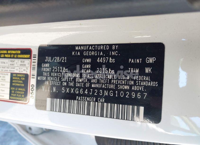 Photo 9 of 2022 Kia K5 GT-LINE (VIN 5XXG64J23NG102967)