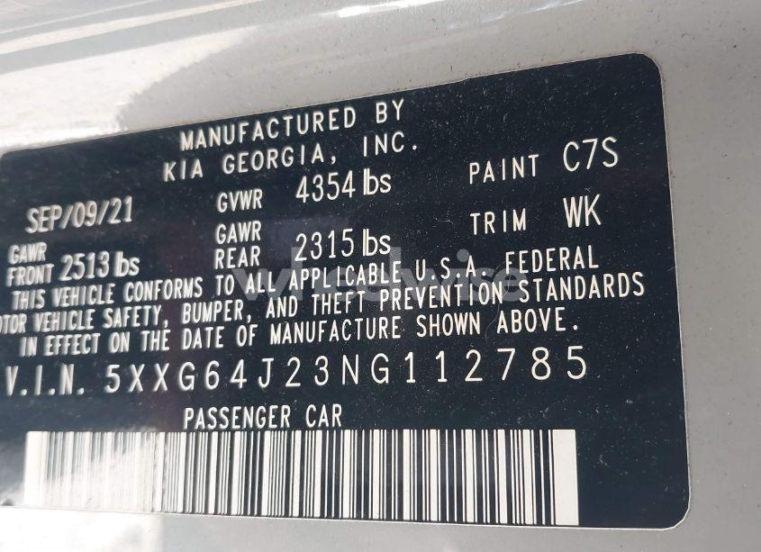 Photo 9 of 2022 Kia K5 GT-LINE (VIN 5XXG64J23NG112785)