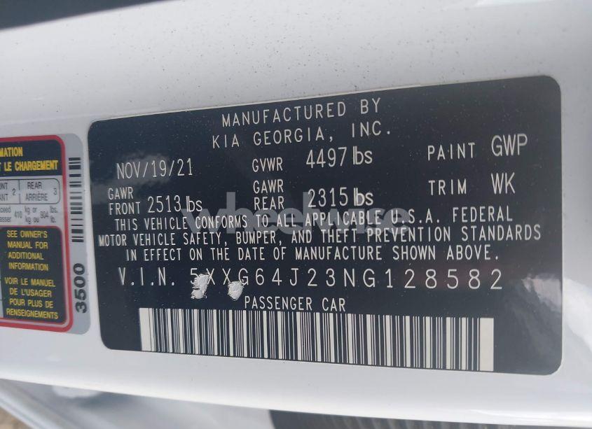 Photo 9 of 2022 Kia K5 GT-LINE (VIN 5XXG64J23NG128582)