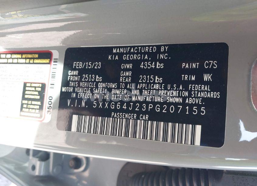 Photo 9 of 2023 Kia K5 GT-LINE (VIN 5XXG64J23PG207155)