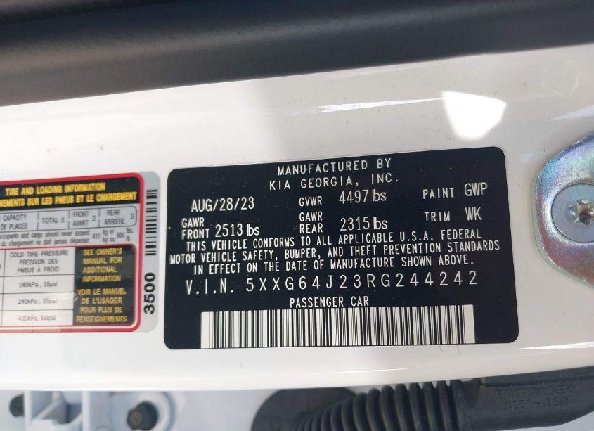 Photo 9 of 2024 Kia K5 GT-LINE (VIN 5XXG64J23RG244242)