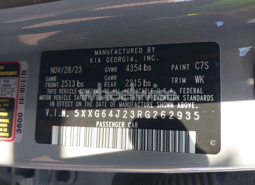 Photo 9 of 2024 Kia K5 GT-LINE (VIN 5XXG64J23RG262935)