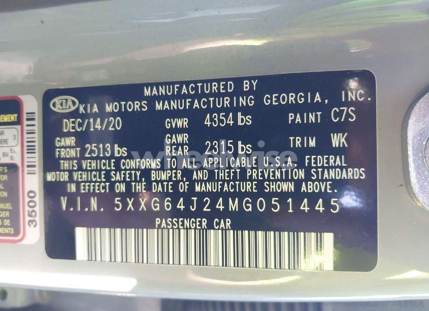 Photo 9 of 2021 Kia K5 GT-LINE (VIN 5XXG64J24MG051445)