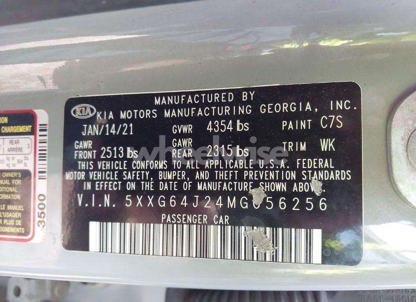 Photo 9 of 2021 Kia K5 GT-LINE (VIN 5XXG64J24MG056256)