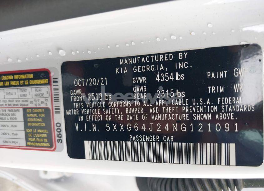 Photo 9 of 2022 Kia K5 GT-LINE (VIN 5XXG64J24NG121091)