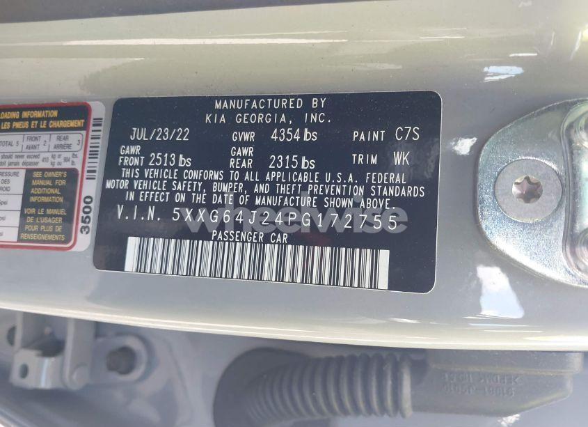 Photo 9 of 2023 Kia K5 GT-LINE (VIN 5XXG64J24PG172755)